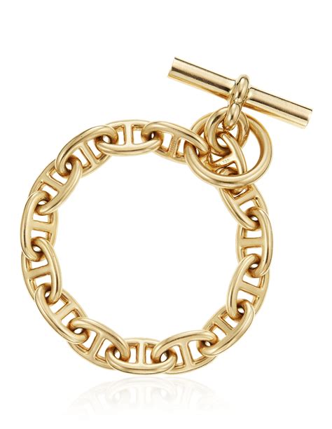 hermes chaine d ancre bracelet gold|bracelet argent grosse maille hermes.